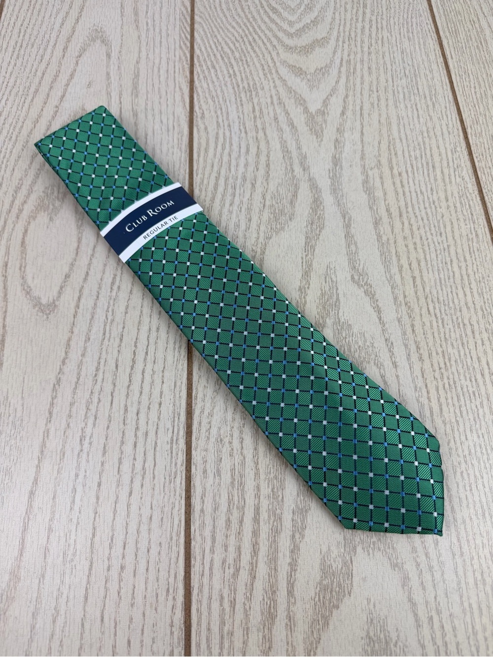 885 Club Room Men's Tie Landon Grid 325 Emerald Green $55 Polyester